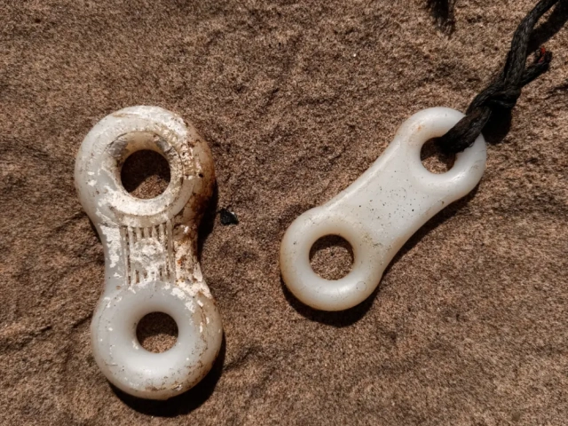 Plastic spinner used in creel fishing