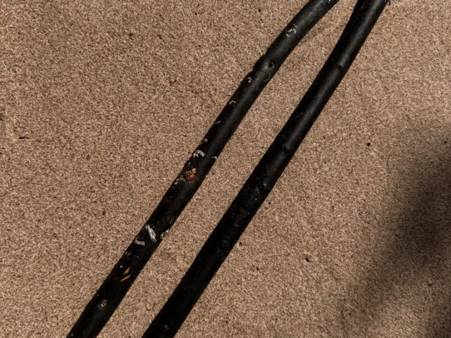 Plastic pipe used as part of creel construction