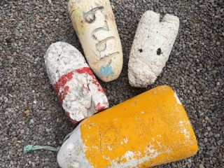 Polystyrene fishing floats