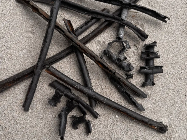 Creel sheaths where creels have been dipped in plastic