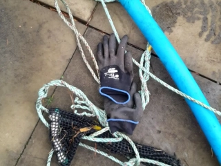 Various items associated with spear fishing
